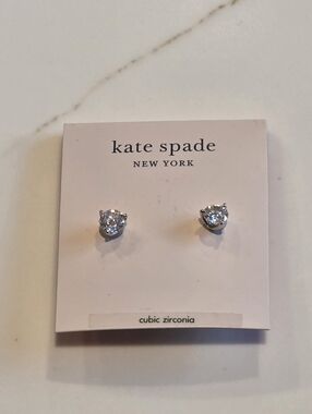 Kate Spade Silver Round Stud Earrings